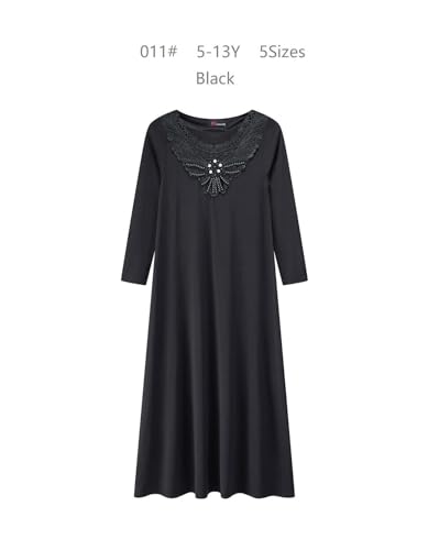 Abaya para niñas para escuela islámica y madrasa con diamantes 3