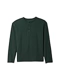 GAP Boys Long Sleeve Everyday Soft Henley Essex Green 702 M