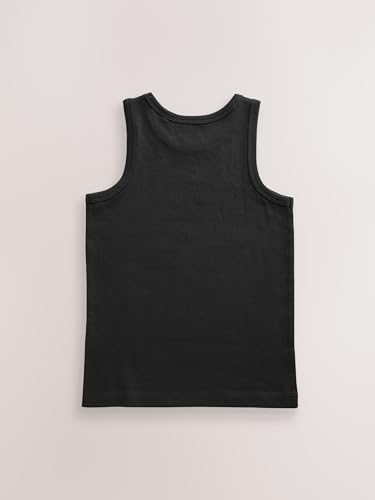 NEXT Jungen 5er-Pack Trägertops aus Biobaumwolle Schwarz 122-128