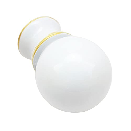 Bairong 2Pcs 1-1/2-Inch Oil Rubbed White Ball Lamp Finial Cap Knob Lamp Decoration For Lamp Harp Holder (Orwblfc-1-12-2) #TOP3
