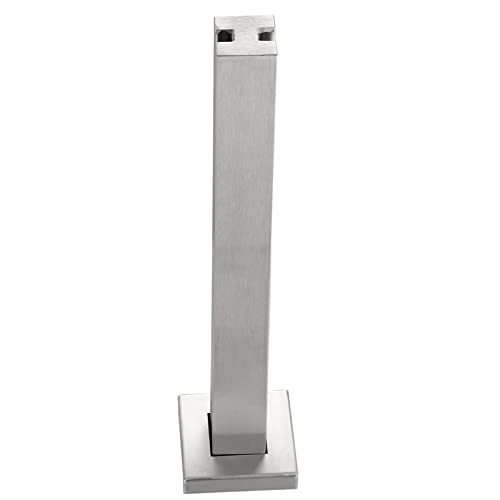 Abrazadera de poste de balaustrada de vidrio de acero inoxidable para 10 mm/12 mm de grosor, sistema de balaustres de cubierta de 33.4 pulgadas de alto, ideal para instalación de vallas de vidrio en