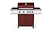 Produktbild Tarrington House Gasgrill mit Seitenbrenner, 135,5 x 54 x 115 cm, 4-Brenner, mit Seitentisch, Piezozündung, Thermometer, Grillabdeckung, Regler und Schlauch, rot