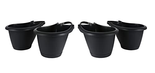 1a-Handelsagentur Rain Pipe Plant Pot 4 Pieces Flower Pot Plant Pot Downpipe Gutter Garden