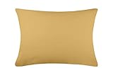fundas de almohada 50x70 100% algodón LOVELY CASA - Funda de Almohada Bolso - Modelo Cottage - Mostaza - 50x70 cm - 100% Algodón