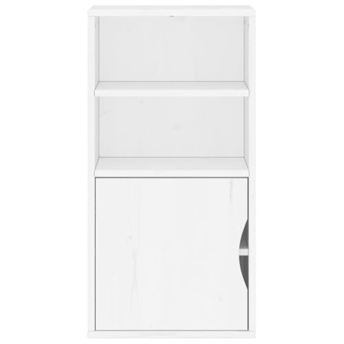 Armoire en bois massif blanc meuble de rangement durable de 79 cm - 7