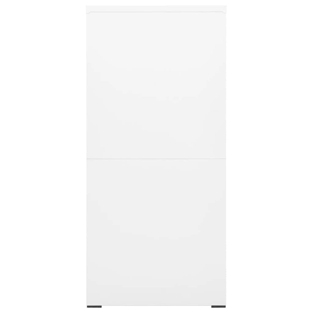 vidaXL Armadio Classificatore Bianco 46x62x133 cm in Acciaio