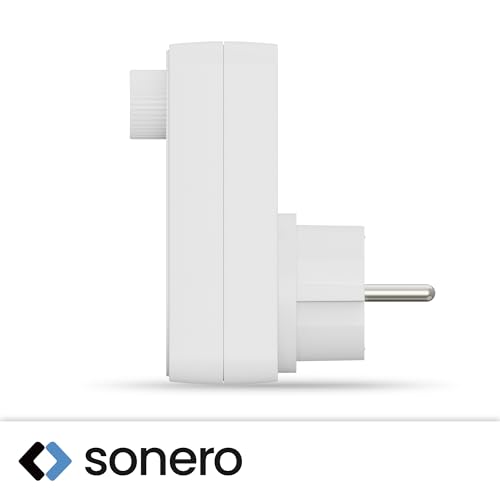 Sonero Dimmer Steckdose, Steckdosendimmer Adapter mit Helligkeitsregler nur für dimmbare LED Lampen, Halogenlampen, Glühbrinen, weiß