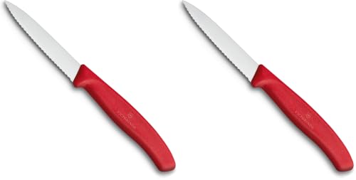 VICTORINOX(�r�N�g���m�b�N�X) �p�[�����O�i�C�t �؂ꖡ���悢�y�e�B�i�C�t 8cm �g�n ���b�h ��ނ���ׂ�����ƂɍœK�ȃt���[�c�i�C�t �ʕ� 6.7631-X1 (× 2)