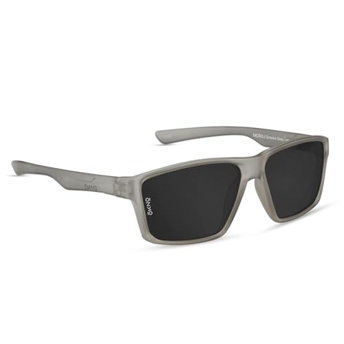 Image of Eyewearlabs OKNO Polarized Sports Sunglasses For Men & Women | Rectangular Wrap-Around Branded Stylish Shades| 100% UV Protection | Cricket Sports Cycling Driving Trekking & More | Norg