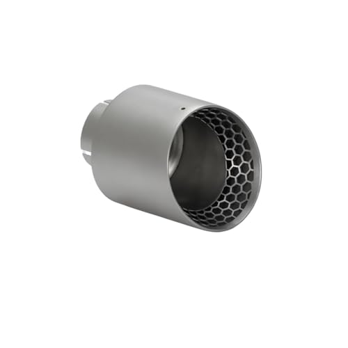 Punta de escape de acero inoxidable 304 mate con diseño de panal ID60-OD101mm para coche