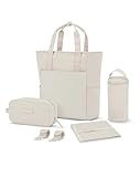 Kapten & Son Rucksack Lindby Diaper Set Sandstone 18 L | 2in1 Wickelrucksack & Wickeltasche mit Kinderwagen- und Kofferbefestigung | inklusive Kulturtasche, Wickelunterlage & isolierter Flaschenhalter