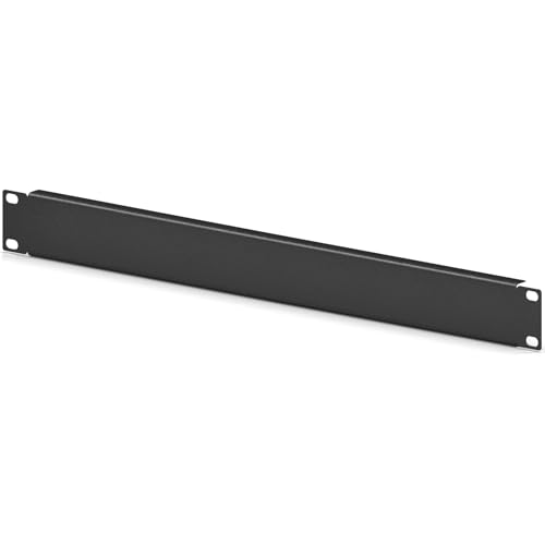 HB-DIGITAL Panneau Rack 19 1U pour Armoire Serveur Armoires Réseau Plaque Vierge en Acier Noir - Accessoires pour Rack Serveur - Tôle d'acier Robuste Facile à Assembler Solide et sans pous