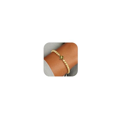 ZHESHY Birthstone Gold Bracelets for Women Trendy Clover Charm Bracelets - image 9