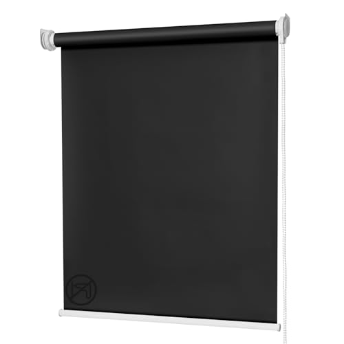 ISSHOGUGU ���ς莮 ���[���J�[�e���E�h�� 0.1cm�P�ʂŃT�C�Y�I�[�_�[ ���[���X�N���[�� 1���Ռ� UV�J�b�g �������s�v ���t���ȒP �Ԏd�؂� �ډB�� �Ռ� �f�M �h�� �h�� W71-90xH30-120 �u���b�N