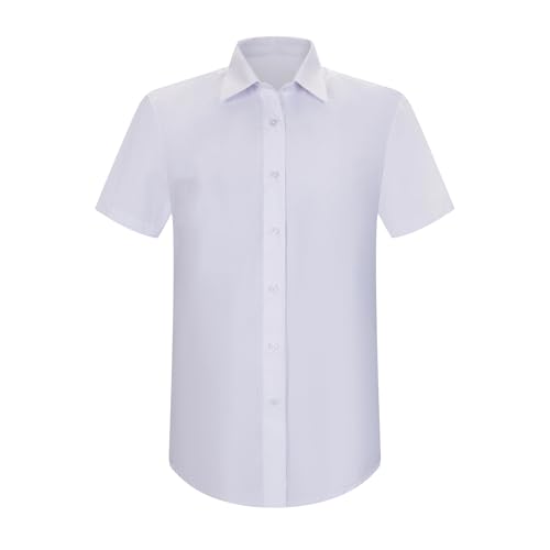MISEMIYA - Camisa Camarera Mujer con Mangas Corta - Uniforme HOSTELERIA Mujer - 8726B - L, Blanco