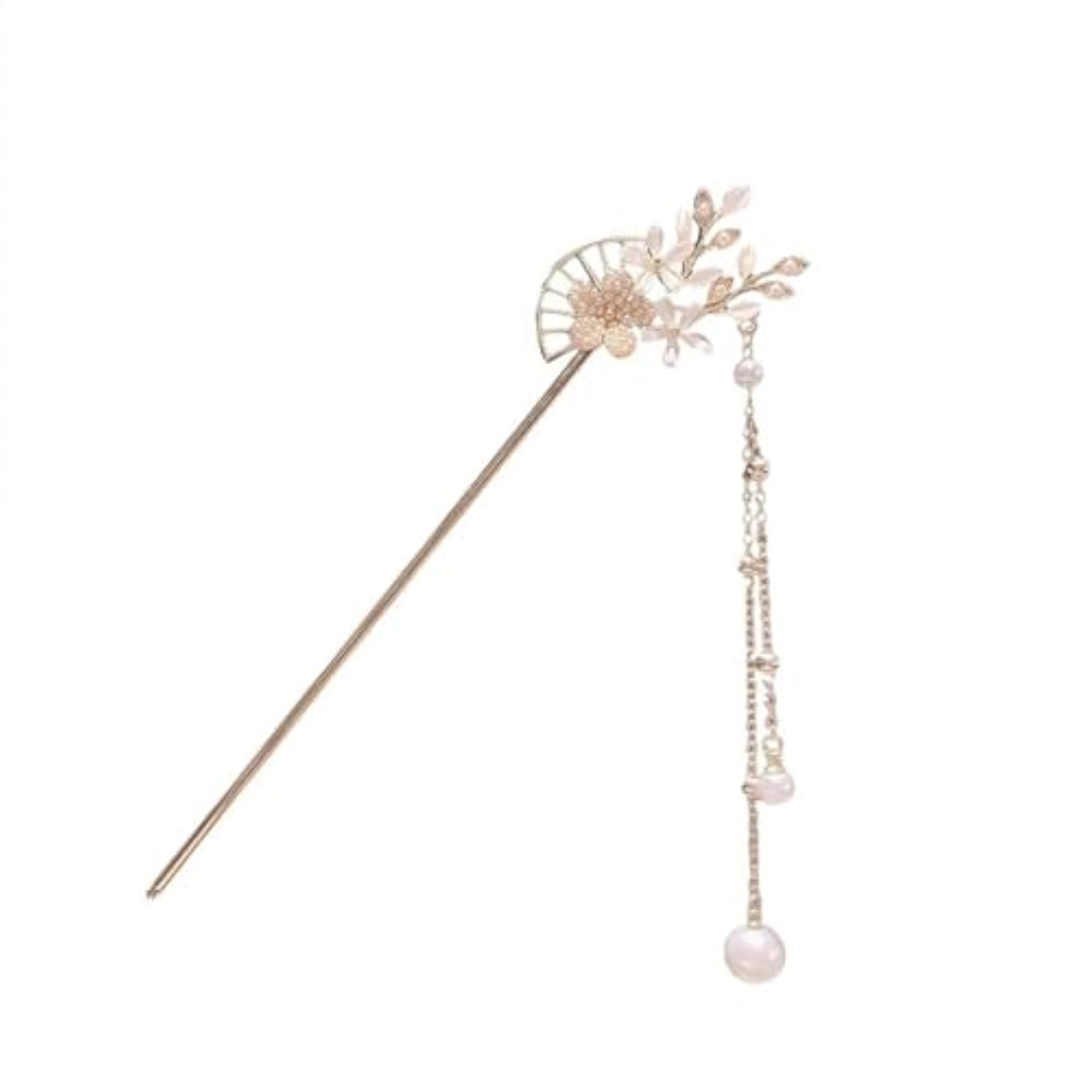 Elegant Gold Plated Hair Stick for Women, Secure Updo Accessory