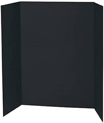 PROTECTAFILE Black Tri-Fold Spotlight Foam Presentation Board 840 x 594mm (A1-A2) - Ideal for Showcasing Artwork and Projects - Lightweight Fold Presentation Foldable Display for School Project