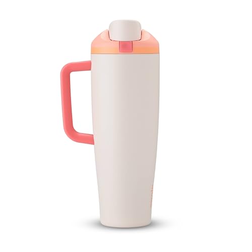 Image of Owala FreeSip Tumbler - Stainless Steel-40-oz.-Orange /Tan(Sparkling Sherbet) (Pack of 6)