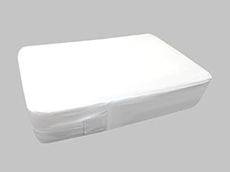 Bed Bug Proof Protector Mattress Encasement Cover Zippered Anti Dust Mite Breathable Total Mattress Protection (Small Double 48" x 75" + 8" depth) White