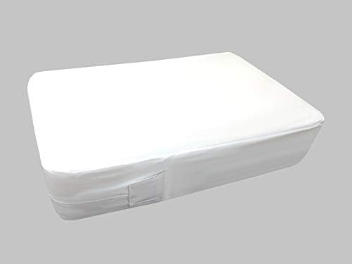 Bed Bug Proof Protector Mattress Encasement Cover Zippered Anti Dust Mite Breathable Total Mattress Protection (Small Double 48" x 75" + 8" depth) White