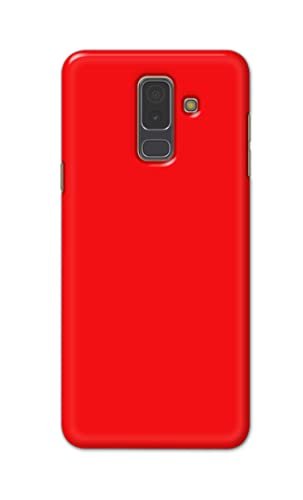 Image of Printed Hard Back Cover Case for Samsung Galaxy A6 Plus | A6+ | Samsung Galaxy J8 Back Cover (Plain Red) -1803