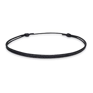 Luck Strings Thin Black Cord Bracelet for Men Women Teen Unisex Adult – Waterproof Nylon Surfer String Friendship Bracelets Summer Beach Accessories