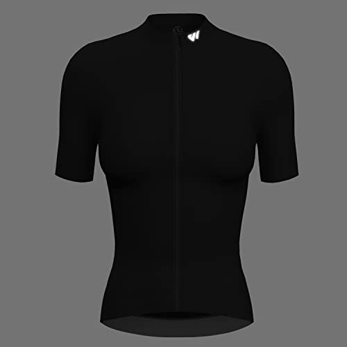 Lo.gas Radtrikot Damen Kurzarm,Fahrradtrikot Rennrad Trikot Atmungsaktiv Frauen Fahrrad Shirt Sommer Fahrradjacke Radfahren Top Mit 3 Taschen L Schwarz