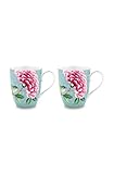 Pip Studio 2er Tassen-Set Blushing Birds | Blue - 350 ml