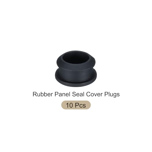 Image of Snap in Locking Hole Plugs Rubber Panel Seal Cover Drilled Silicone Caps, [for Kitchen Rubber, Waterproof Sealing Plugs] - 19mm /0.75in /Black /10Pcs