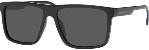 Óculos de Sol Masculino Quadrado Polarizado UV400 Preto E Cinza V...