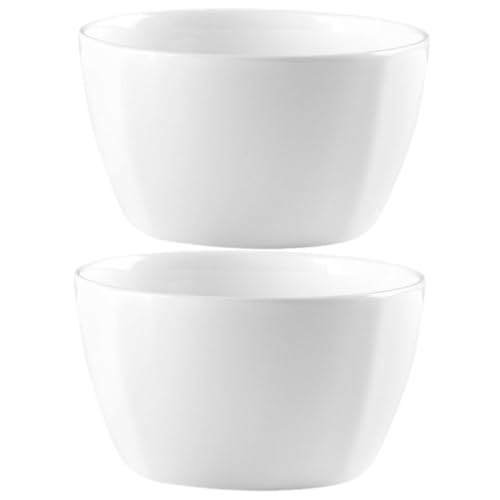 Toyvian 2piezas Cuenco Cuadrado De Cerámica Para Avena y Fideos Tazón De Cocina Para Servir Sopa Delicado Tazón Para Arroz