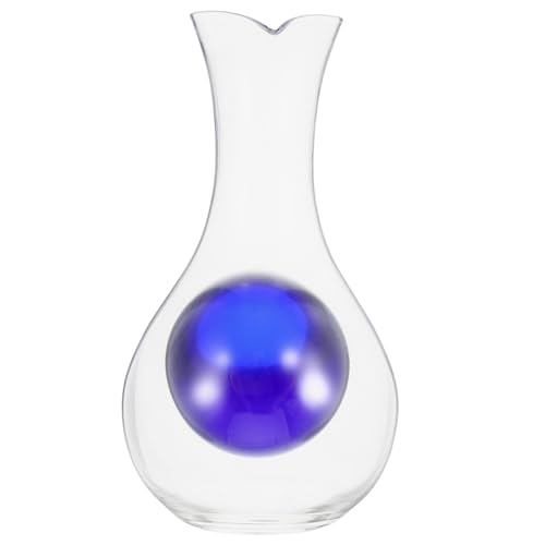 NUOBESTY Decantador de Vino de Cristal Japonés Transparente Pequeño con Bolsillo para Hielo, Botella Embotelladora de Sake Frío para Bar en Casa y Entretenimiento