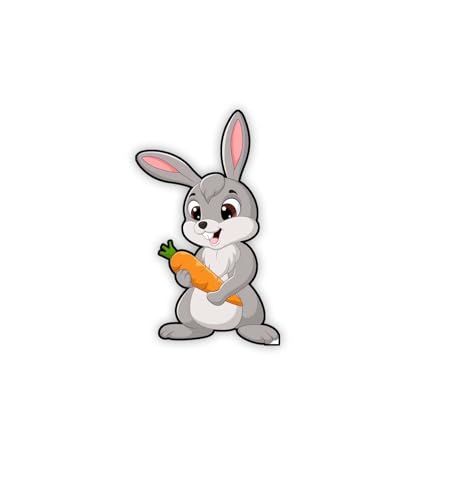 Image of Gift Me Bazar Wooden Rabbit Cartoon Fridge Magnet for Decoration | Fridge Magnets for Refrigerator & Almirah Decor | Home, Kitchen and Office Decoration Multicolor (Design 8)