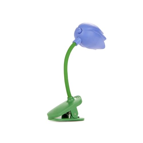 balvi Leselampe Tulip Lila Farbe Flexible Leselampe mit Klemme in Tulpenform zum Lesen im Dunkeln Pla