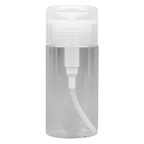 Push Down Pump, Nail Polish Remover Bottle Push Down Pump PET Empty Makeup Containers Empty Bottle 120ml