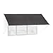 Relaxdays Fallarmmarkise HxB: 120x350 cm, Schattenspender Fenster, 50+ UV-Schutz, Seilzug, Polyester & Metall, anthrazit