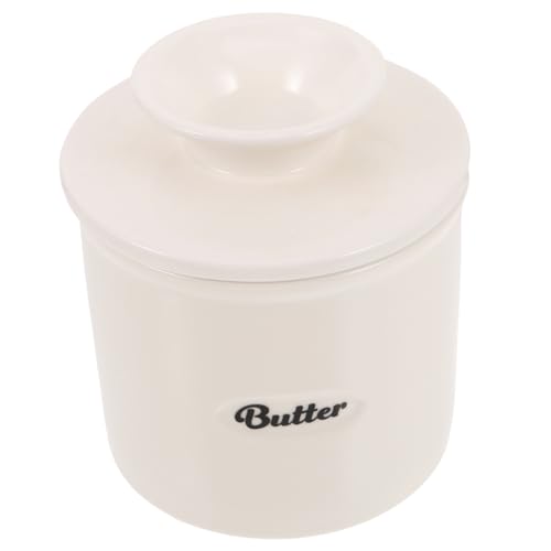 MOLUCKFU Ceramic Butter Storage Jar Sealed Butter Crock with Capacity for Freshness Elegant Dessert Container for Kitchen Decor and Organization