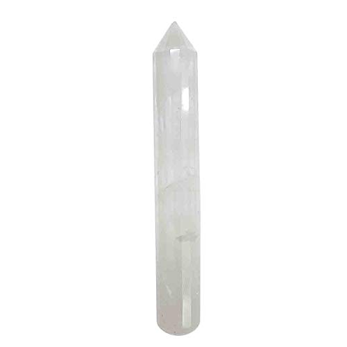 Image of Clear Quartz Crystal Wand for Reiki Healing 50-100 Gm | Natural Crystals Stone Wand for Vastu Meditation Massager Tool