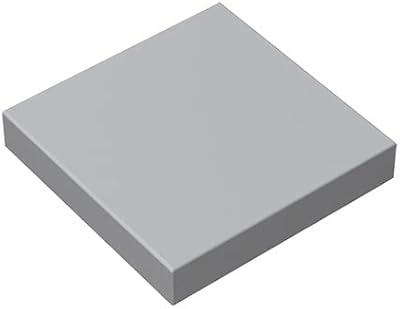 Classic Bricks Tile 2 x 2 100 Piece, Compatible with Lego Parts 3068, Creative Play Set - 100% Compatible with Lego and All Major Brick Brands(Colour:Light Gray)