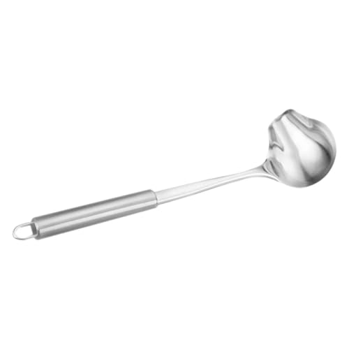 OFFSCH Duckbill Spoon Soup Ladle with Spout Metal Ladle for Gravy Kitchen Gadgets for Home Restaurant