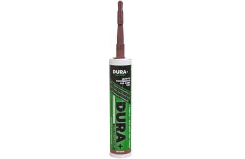 DURA+ All-In-One Hybrid Polymer Adhesive and Sealant: Waterproof, Extreme High Bond Strength, Replaces Silicone, Long-Lasting & Anti-Mould, Superior For Sanitaryware (290ml - Brown)