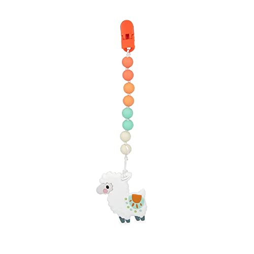 Image of Nuby All Silicone Teether with Bonus Silicone Pacifinder with Clip - 3+ Months, 1pk,Llama
