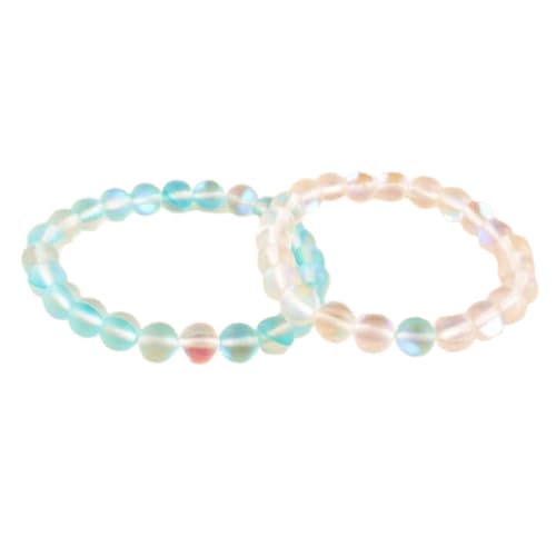 Bracelet couple quartz multi-aura 8mm durable et ajustable
