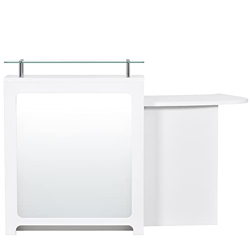 Reception Desk All Purpose Reception Counter Reception Area Desk With Illuminating Led Lights - Gattino #TOP1