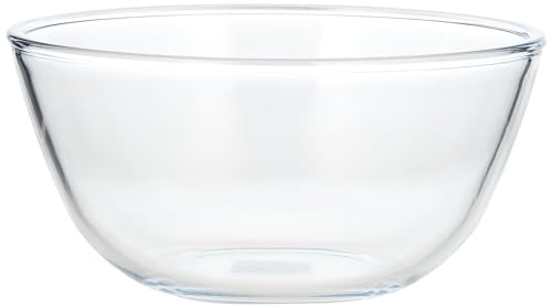Image of Borosil 2.8 L Round Shape Serving & Mixing Bowl | Made in India Borosilicate Glass Bowl for Kitchen & Dinning | Bowl for Mixing Dough, Salad, Batter, Pasta | Microwave & Dishwasher Safe (Transparent)