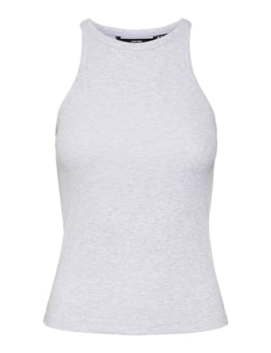 VERO MODA Vmchloe JRS Noos Débardeur Court T-Shirt, Gris Clair chiné, XL Femme VERO MODA Vmchloe JRS Noos Débardeur Court T-Shirt, Gris Clair chiné, XL Femme