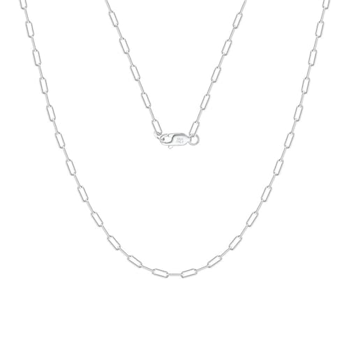 Collier chaîne argent femme aux maillons rectangulaires de 1.8mm d'une finition pure