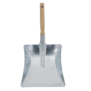 MSV Metall Kehrschaufel mit Holzgriff 35cm