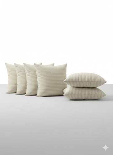 Image of Hotel Quality Premium Fibre Cushions | Cushion 16 inch x 16 inch | Pillow,Cushion,Cushions for, Cushion Pillow,Pillow,Cushions for Bed (Golden Series, 3)