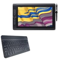 BoxWave Keyboard Compatible with Wacom MobileStudio Pro (13 in) - SlimKeys Bluetooth Keyboard, Portable Thin with Chiclet-Style Keys - Jet Black